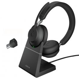 Jabra Evolve2 65 MS Stereo USB-C with Charging Stand - Black