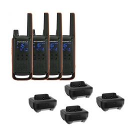 Pack of 4 Motorola TLKR T82 + 4 Charging Cradles