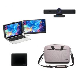 Pack Cleyver Small Meet Bar+ + Cleyver 14" Single Screen Extension + Cleyver Mouse Pad + Cleyver Laptop Case 15.6''